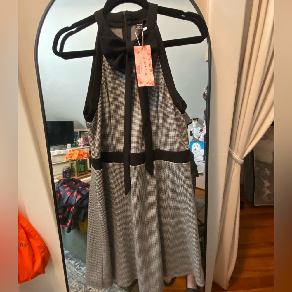 SHEIN Black and Gray Dress